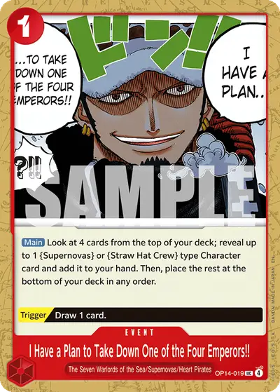 I Have a Plan to Take Down One of the Four Emperors!! OP14-019 OP14 The Azure Sea's Seven