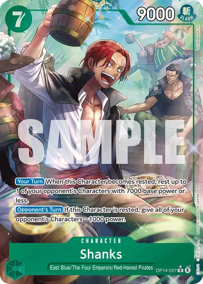 Shanks OP14-027 Alternate Art OP14 The Azure Sea's Seven
