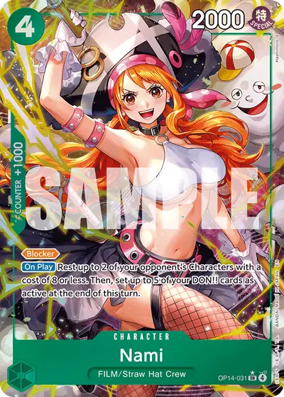 Nami OP14-031 Alternate Art OP14 The Azure Sea's Seven