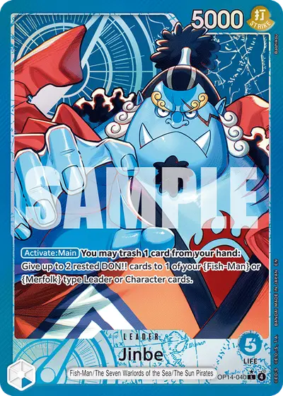 Jinbe OP14-040 Alternate Art OP14 The Azure Sea's Seven