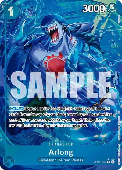 Arlong OP14-042 Alternate Art OP14 The Azure Sea's Seven