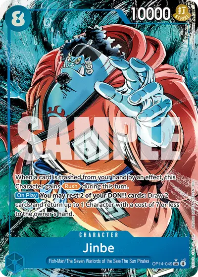 Jinbe OP14-049 Alternate Art OP14 The Azure Sea's Seven