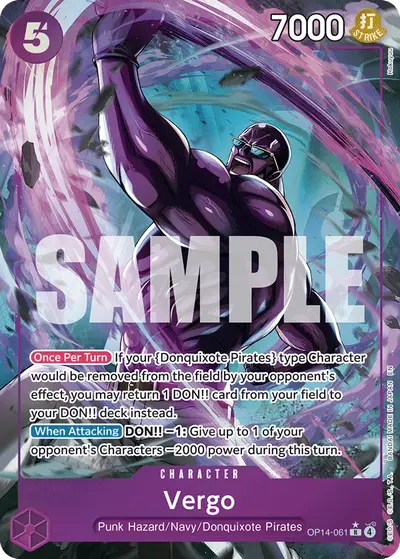 Vergo OP14-061 Alternate Art OP14 The Azure Sea's Seven