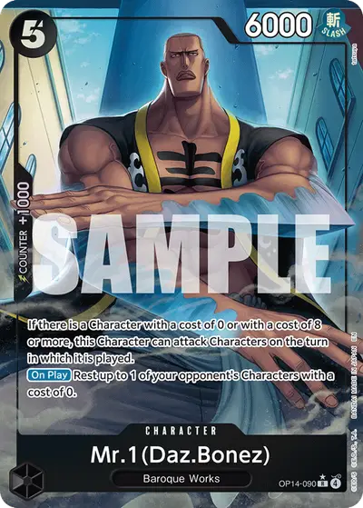 Mr. 1 (Daz Bonez) OP14-090 Alternate Art OP14 The Azure Sea's Seven