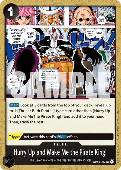 Hurry Up and Make Me the Pirate King! OP14-097 OP14 The Azure Sea's Seven