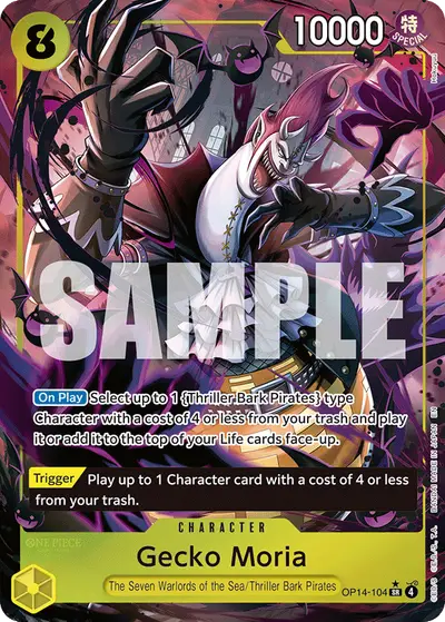 Gecko Moria OP14-104 Alternate Art OP14 The Azure Sea's Seven