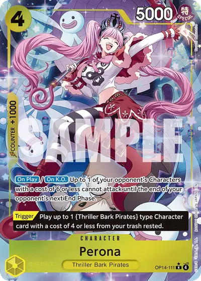 Perona OP14-111 Alternate Art OP14 The Azure Sea's Seven