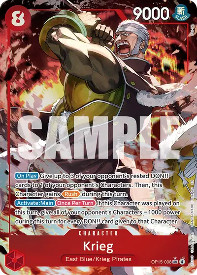 Krieg OP15-008 Alternate Art OP15 Adventure on Kami's Island