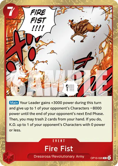 Fire Fist OP15-020 OP15 Adventure on Kami's Island