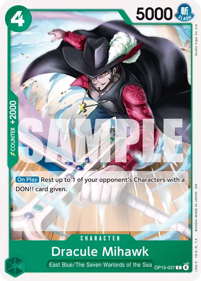 Dracule Mihawk OP15-027 OP15 Adventure on Kami's Island