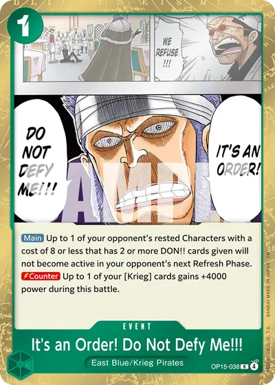 It's an Order! Do Not Defy Me!!! OP15-038 OP15 Adventure on Kami's Island