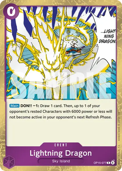 Lightning Dragon OP15-077 OP15 Adventure on Kami's Island
