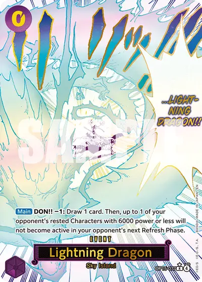 Lightning Dragon OP15-077 Alternate Art OP15 Adventure on Kami's Island