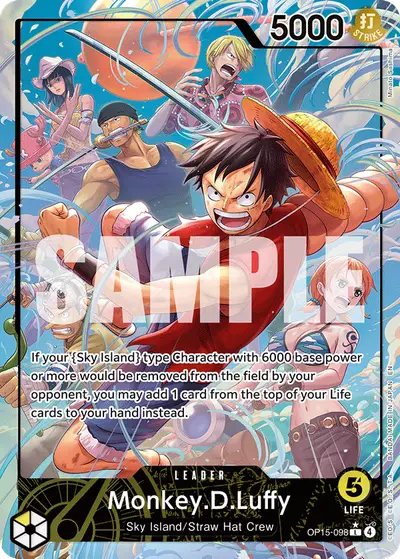 Monkey D. Luffy OP15-098 Alternate Art OP15 Adventure on Kami's Island