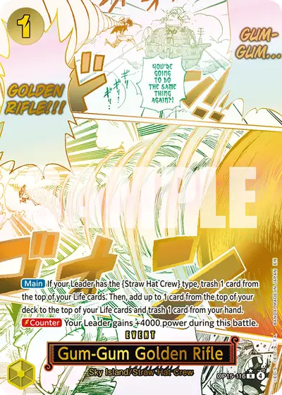 Gum-Gum Golden Rifle OP15-116 Alternate Art OP15 Adventure on Kami's Island