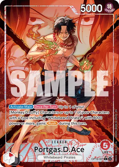 Portgas D. Ace OP16-001 Alternate Art OP16 The Time of Battle