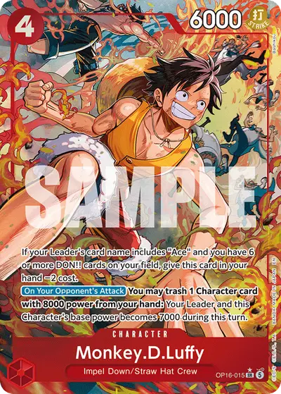 Monkey D. Luffy OP16-015 Alternate Art OP16 The Time of Battle