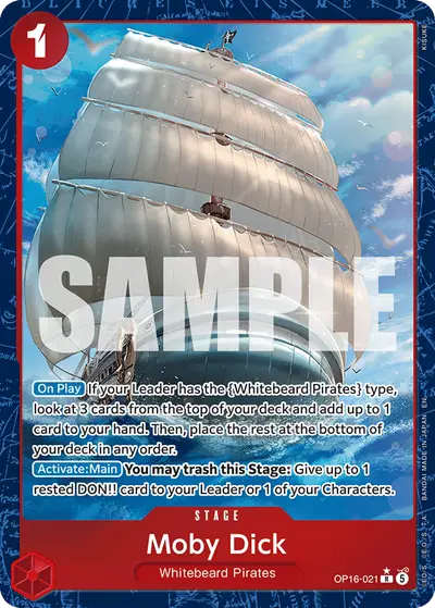 Moby Dick OP16-021 Alternate Art OP16 The Time of Battle