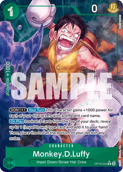 Monkey D. Luffy OP16-034 Alternate Art OP16 The Time of Battle