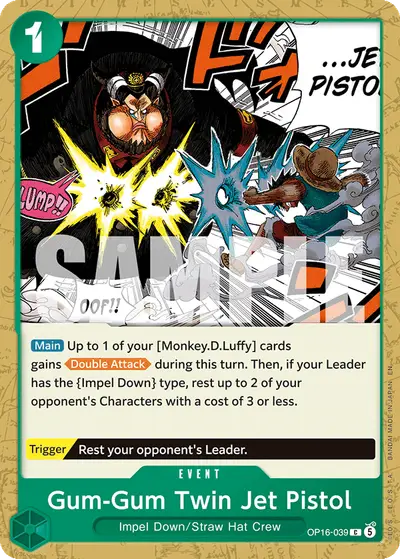 Gum-Gum Twin Jet Pistol OP16-039 OP16 The Time of Battle