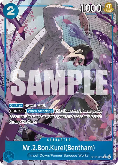 Mr. 2.Bon Kurei (Bentham) OP16-055 Alternate Art OP16 The Time of Battle