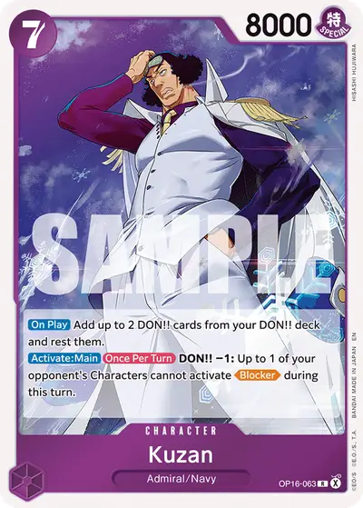 Kuzan OP16-063 OP16 The Time of Battle