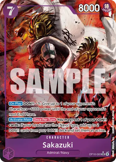 Sakazuki OP16-065 Alternate Art OP16 The Time of Battle