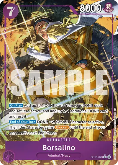 Borsalino OP16-073 Alternate Art OP16 The Time of Battle