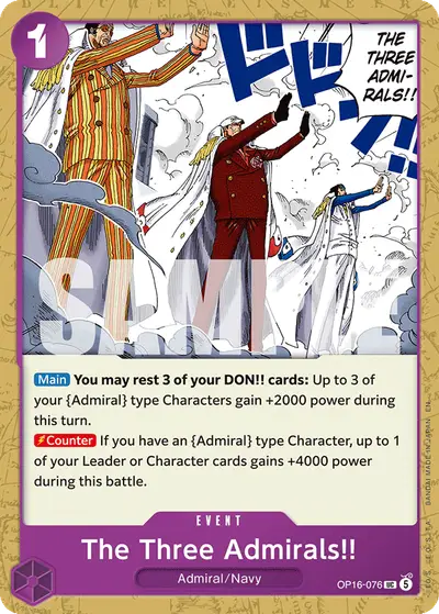 The Three Admirals!! OP16-076 OP16 The Time of Battle