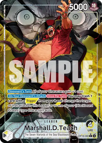 Marshall D. Teach OP16-080 Alternate Art OP16 The Time of Battle