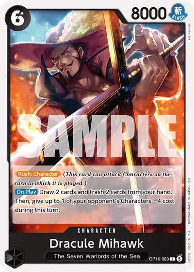 Dracule Mihawk OP16-089 OP16 The Time of Battle