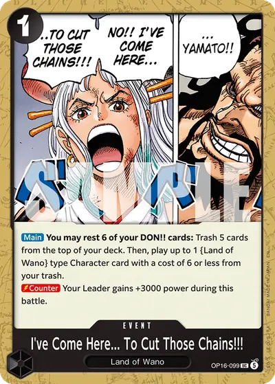 I've Come Here... To Cut Those Chains!!! OP16-099 OP16 The Time of Battle