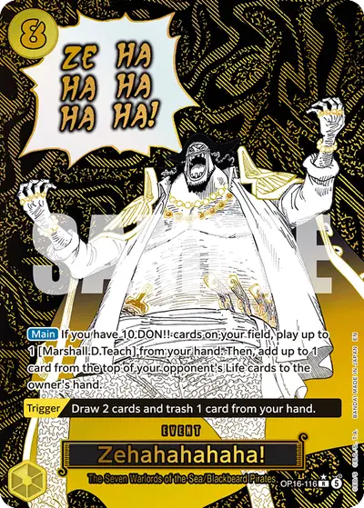 Zehahahahaha! OP16-116 Alternate Art OP16 The Time of Battle
