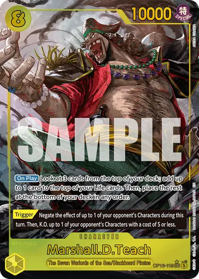 Marshall D. Teach OP16-119 Alternate Art OP16 The Time of Battle