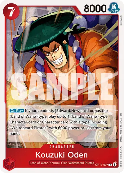 Kouzuki Oden OP17-007 OP17 The World's Strongest Warriors