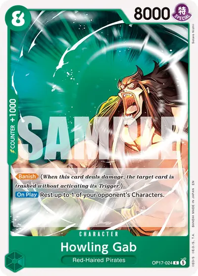 Howling Gab OP17-024 OP17 The World's Strongest Warriors