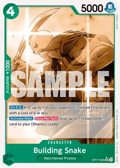 Building Snake OP17-025 Parallel 1 OP17 The World's Strongest Warriors