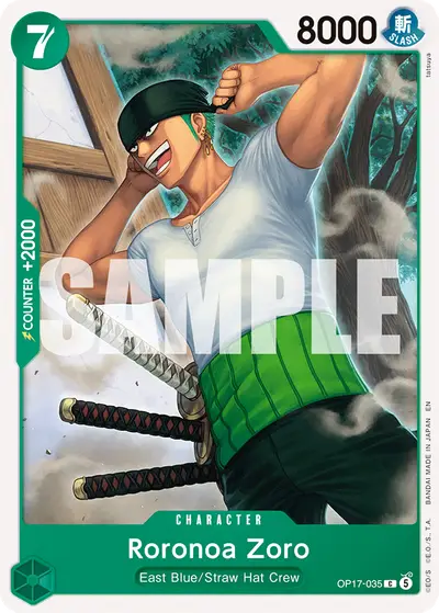 Roronoa Zoro OP17-035 OP17 The World's Strongest Warriors