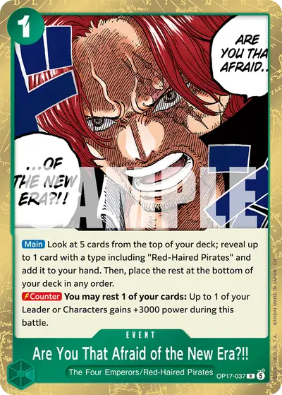 Are You That Afraid of the New Era?!! OP17-037 OP17 The World's Strongest Warriors