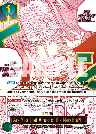 Are You That Afraid of the New Era?!! OP17-037 Alternate Art OP17 The World's Strongest Warriors