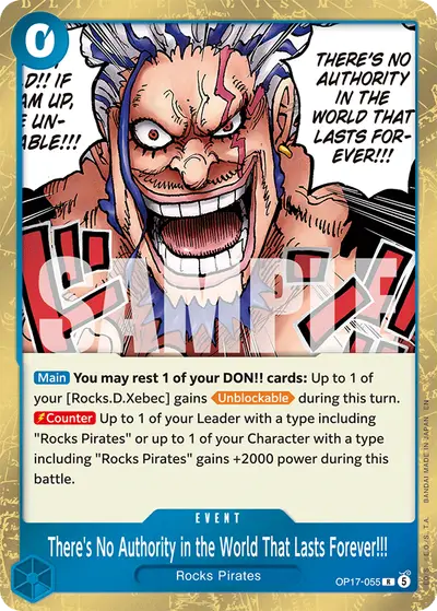 There's No Authority in the World That Lasts Forever!!! OP17-055 OP17 The World's Strongest Warriors