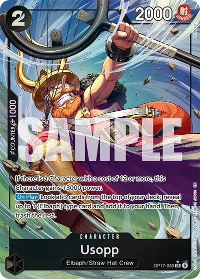 Usopp OP17-080 Alternate Art OP17 The World's Strongest Warriors