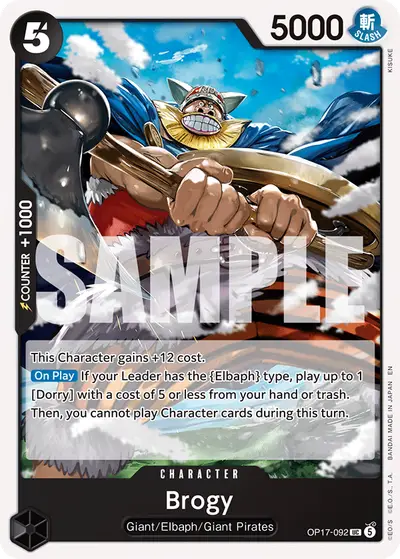 Brogy OP17-092 OP17 The World's Strongest Warriors