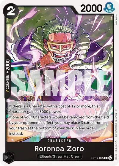 Roronoa Zoro OP17-095 OP17 The World's Strongest Warriors