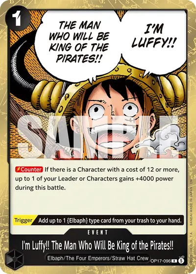 I'm Luffy!! The Man Who Will Be King of the Pirates!! OP17-096 OP17 The World's Strongest Warriors