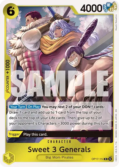 Sweet 3 Generals OP17-114 OP17 The World's Strongest Warriors