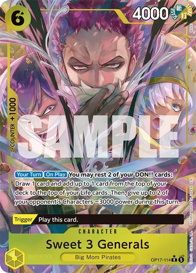 Sweet 3 Generals OP17-114 Alternate Art OP17 The World's Strongest Warriors