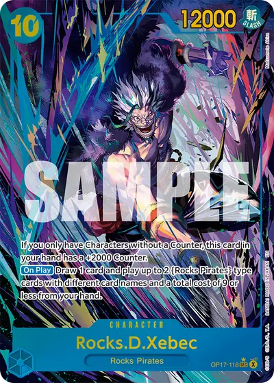 Rocks D. Xebec OP17-118 Alternate Art OP17 The World's Strongest Warriors