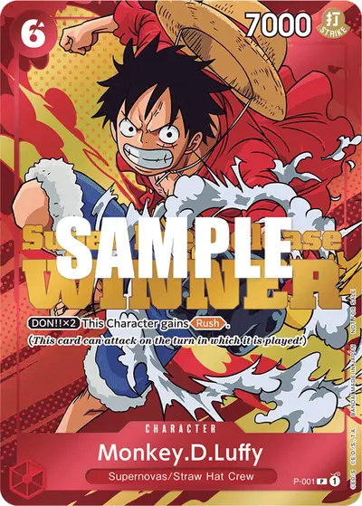 Monkey D. Luffy P-001 Parallel 2 Promotion Cards