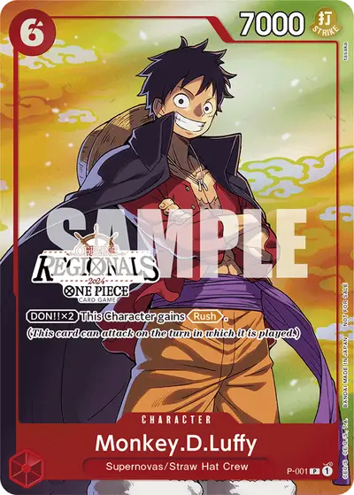 Monkey D. Luffy P-001 Parallel 5 Promotion Cards